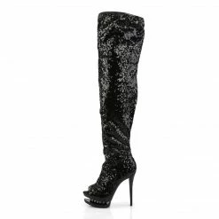Pleaser Exotic Dancing BLONDIE-R-3011 - Blk Sequins/Blk
