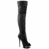 Pleaser Exotic Dancing BLONDIE-R-3011 - Blk Sequins/Blk