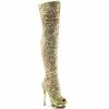 Pleaser BLONDIE-R-3011 - Gold Sequins/Gold Chrome
