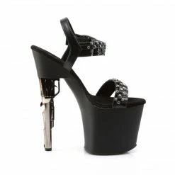 Pleaser BONDGIRL-712 - Blk Faux Leather/Blk Matte