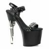 Pleaser BONDGIRL-712 - Blk Faux Leather/Blk Matte