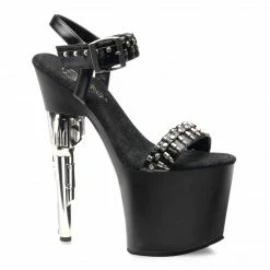 Pleaser BONDGIRL-712 - Blk Faux Leather/Blk Matte