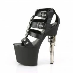 Pleaser Exotic Dancing BONDGIRL-758 - Blk Faux Leather/Blk Matte 9 Pleaser Exotic Dancing BONDGIRL-758 - Blk Faux Leather/Blk Matte