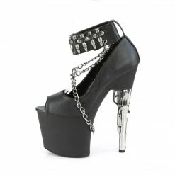 Pleaser BONDGIRL-783 - Blk Faux Leather/Blk Matte