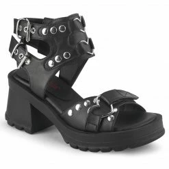 Demonia Punk & Goth BRATTY-07 - Blk Vegan Leather