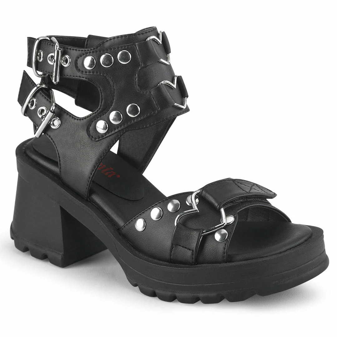 Demonia Punk & Goth BRATTY-07 - Blk Vegan Leather 3 Demonia Punk & Goth BRATTY-07 - Blk Vegan Leather