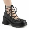 Demonia Punk & Goth BRATTY-32 - Blk Vegan Leather