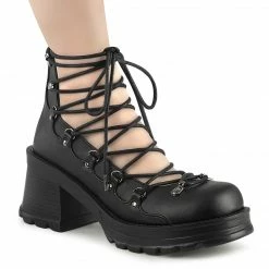 Demonia Punk & Goth BRATTY-32 - Blk Vegan Leather
