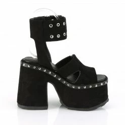 Demonia CAMEL-102 - Blk Vegan Suede Punk & Goth
