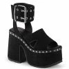 Demonia CAMEL-102 - Blk Vegan Suede Punk & Goth