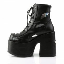 Demonia CAMEL-201 - Blk-Slv Hologram Vegan Leather Punk & Goth