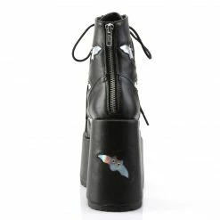 Demonia CAMEL-201 - Blk-Slv Hologram Vegan Leather Punk & Goth