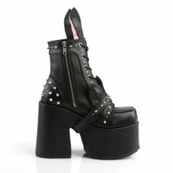 Demonia CAMEL-202 - Blk Vegan Leather Punk & Goth