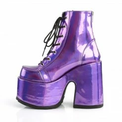 Demonia CAMEL-203 - Purple Hologram Vegan Leather 9 Demonia CAMEL-203 - Purple Hologram Vegan Leather