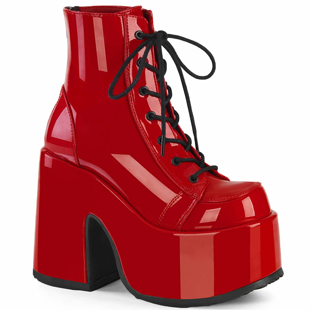 Demonia Punk & Goth CAMEL-203 - Red Patent 3 Demonia Punk & Goth CAMEL-203 - Red Patent