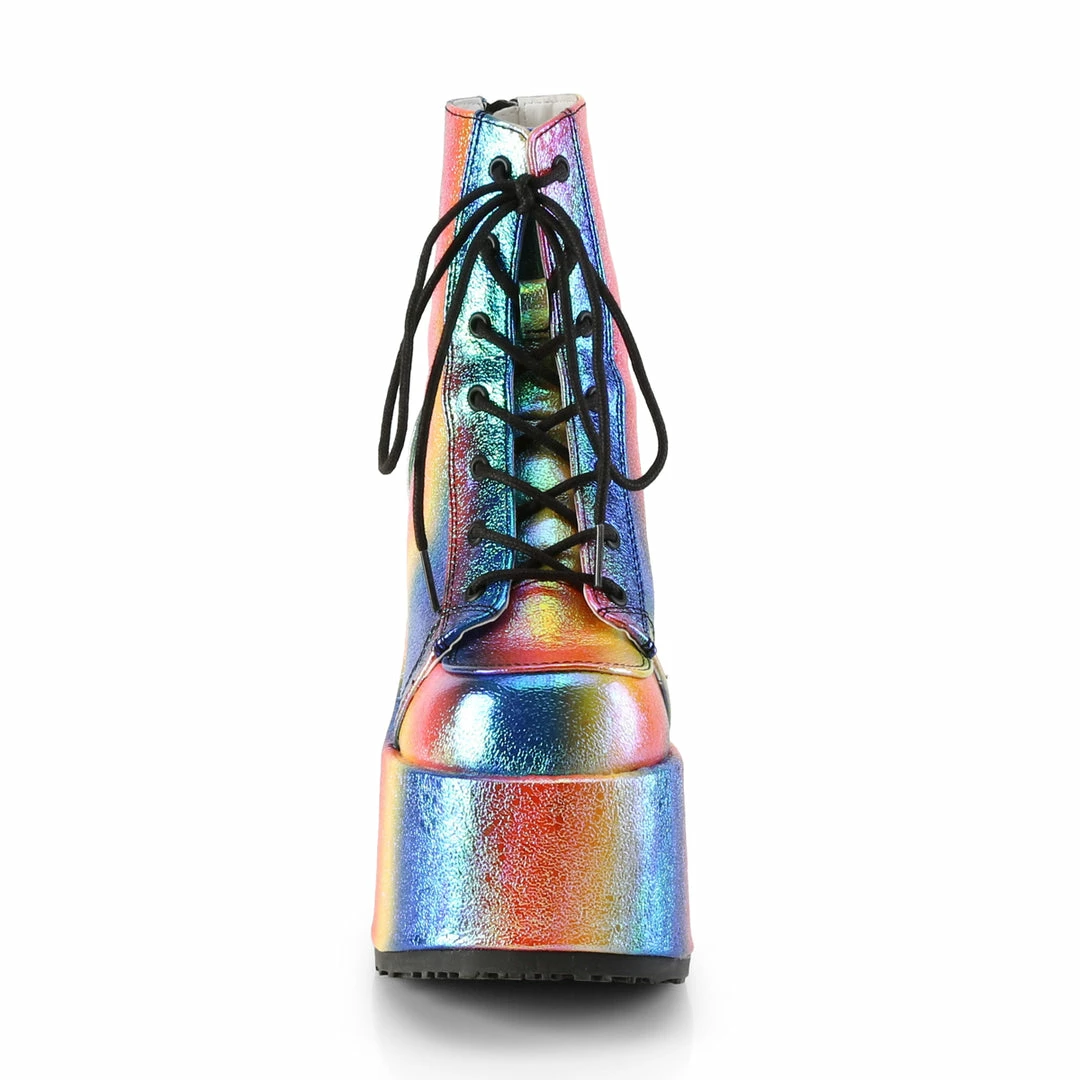 Demonia CAMEL-203 - Rainbow Iridescent Vegan Leather Punk & Goth 4 Demonia CAMEL-203 - Rainbow Iridescent Vegan Leather Punk & Goth