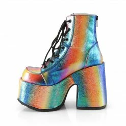 Demonia CAMEL-203 - Rainbow Iridescent Vegan Leather Punk & Goth 9 Demonia CAMEL-203 - Rainbow Iridescent Vegan Leather Punk & Goth