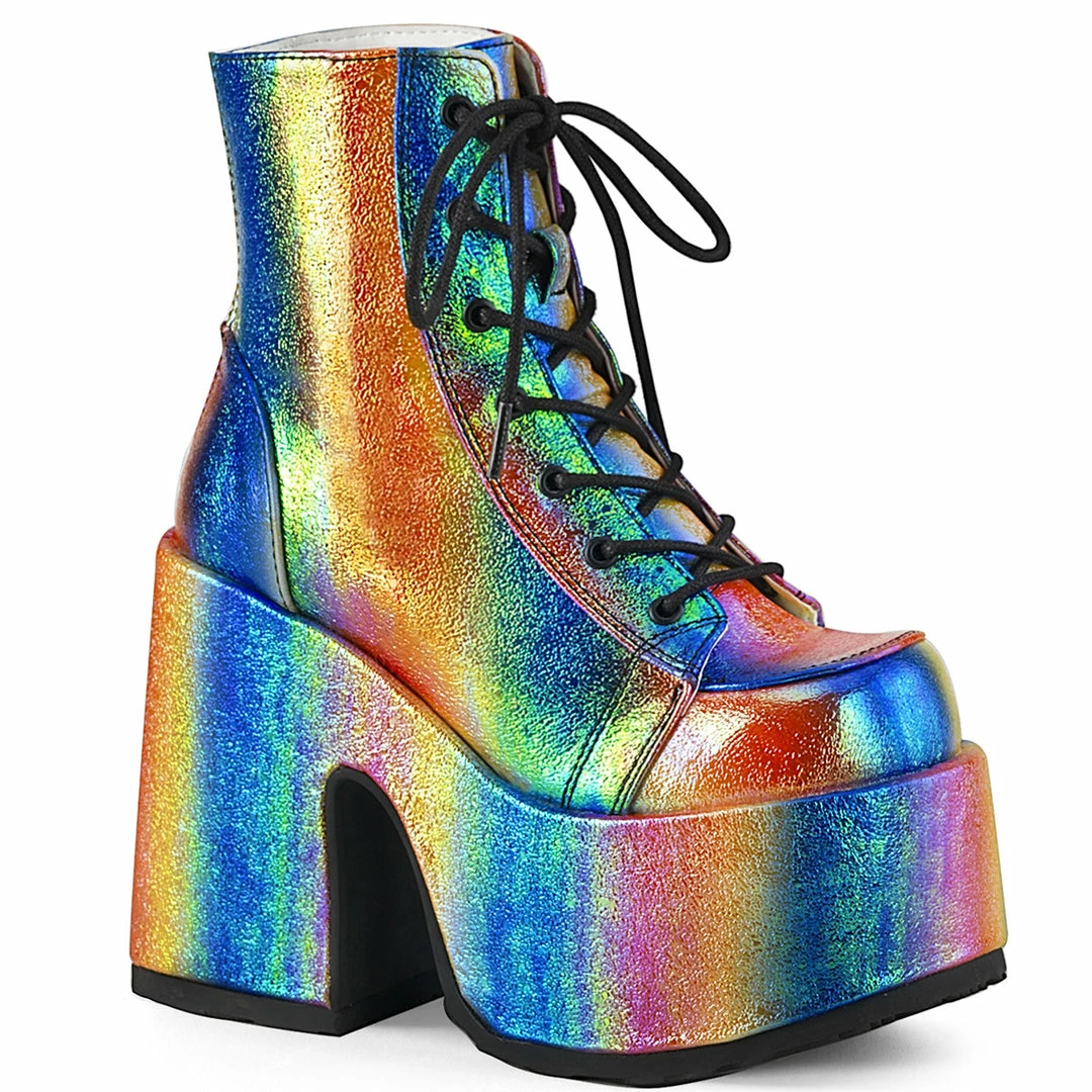 Demonia CAMEL-203 - Rainbow Iridescent Vegan Leather Punk & Goth 3 Demonia CAMEL-203 - Rainbow Iridescent Vegan Leather Punk & Goth