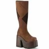 Demonia CAMEL-280 - Brown Multi Vegan Suede