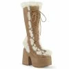 Demonia CAMEL-311 - Camel Vegan Suede Punk & Goth 2 Demonia CAMEL-311 - Camel Vegan Suede Punk & Goth