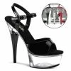 Pleaser CAPTIVA-609 - Blk Pat/Clr Exotic Dancing
