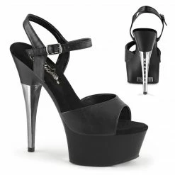 Pleaser CAPTIVA-609 - Blk Faux Leather/Blk Matte Exotic Dancing