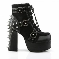 Demonia Punk & Goth CHARADE-100 - Blk Vegan Leather-Suede