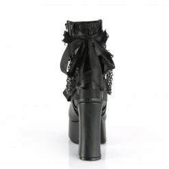 Demonia CHARADE-110 - Blk Vegan Leather-Lace Overlay