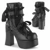 Demonia CHARADE-110 - Blk Vegan Leather-Lace Overlay
