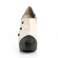 Pleaser Pink Label CHLOE-11 - Blk-Cream Faux Leather