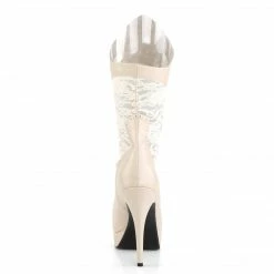 Pleaser Pink Label CHLOE-115 - Cream Faux Leather