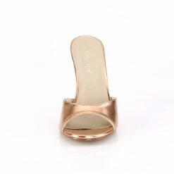 Pleaser CLASSIQUE-01 - Rose Gold Metallic Pu
