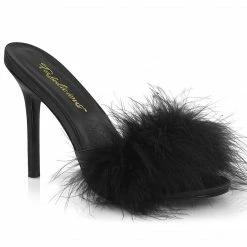 Fabulicious CLASSIQUE-01F - Blk Pu-Fur Party & Prom