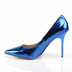 Pleaser CLASSIQUE-20 - Blue Metallic Pu Drag Queen