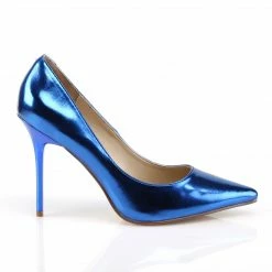 Pleaser CLASSIQUE-20 - Blue Metallic Pu Drag Queen