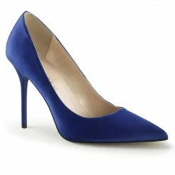 Pleaser CLASSIQUE-20 - Royal Blue Satin Drag Queen