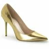 Pleaser CLASSIQUE-20 - Gold Met Pu Drag Queen