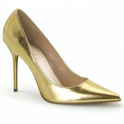 Pleaser CLASSIQUE-20 - Gold Met Pu Drag Queen