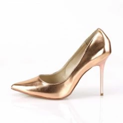Pleaser Drag Queen CLASSIQUE-20 - Rose Gold Metallic Pu