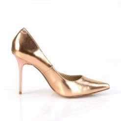 Pleaser Drag Queen CLASSIQUE-20 - Rose Gold Metallic Pu