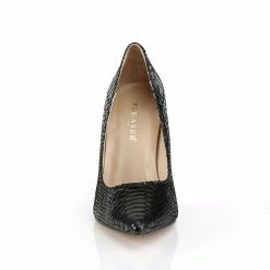 Pleaser CLASSIQUE-20SP - Blk Snake-Print Leather