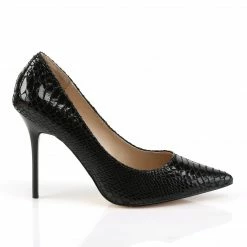 Pleaser CLASSIQUE-20SP - Blk Snake-Print Leather 11 Pleaser CLASSIQUE-20SP - Blk Snake-Print Leather