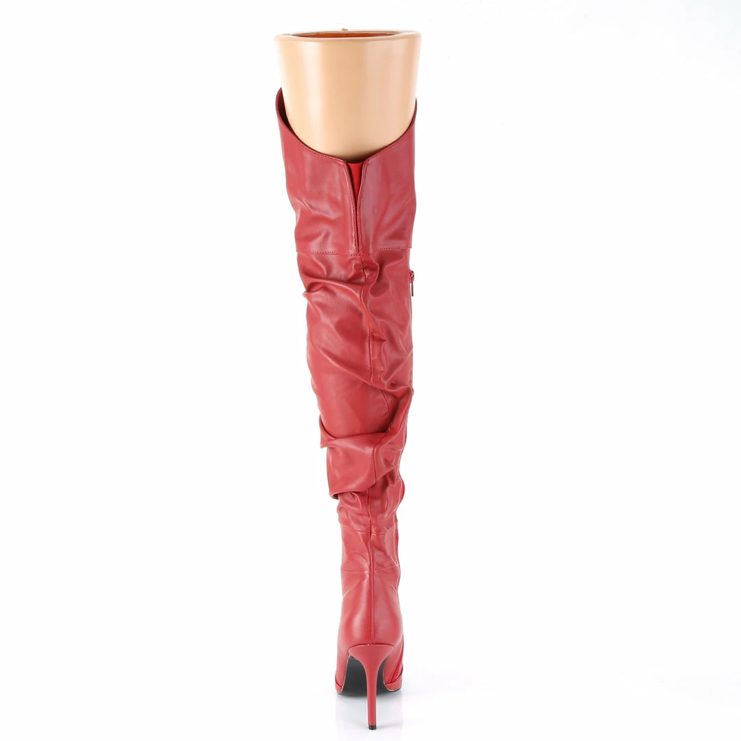 Pleaser CLASSIQUE-3011 - Red Faux Leather 6 Pleaser CLASSIQUE-3011 - Red Faux Leather