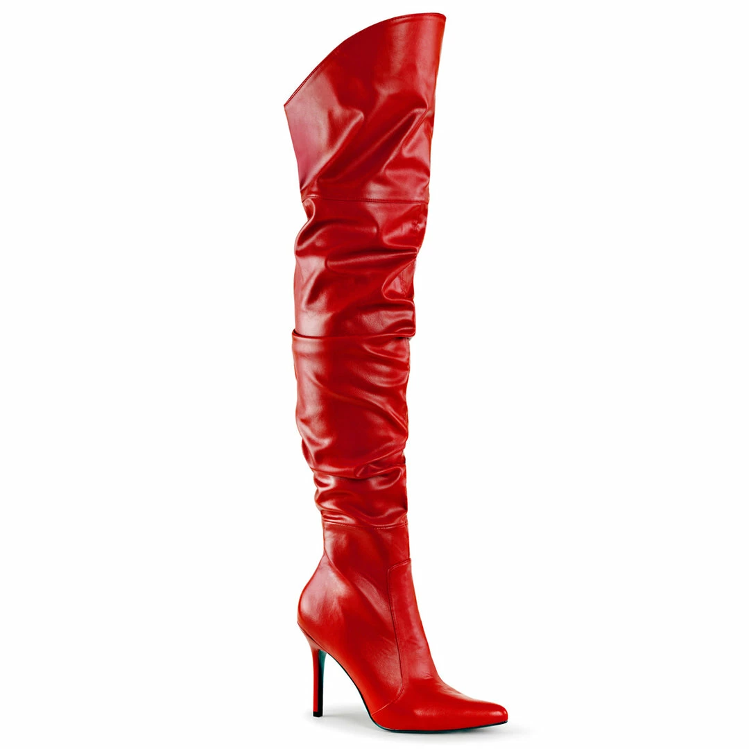 Pleaser CLASSIQUE-3011 - Red Faux Leather 3 Pleaser CLASSIQUE-3011 - Red Faux Leather