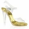 Fabulicious Party & Prom CLEARLY-408 - Clr Lucite-Gold