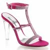 Fabulicious CLEARLY-418 - Fuchsia Satin Party & Prom