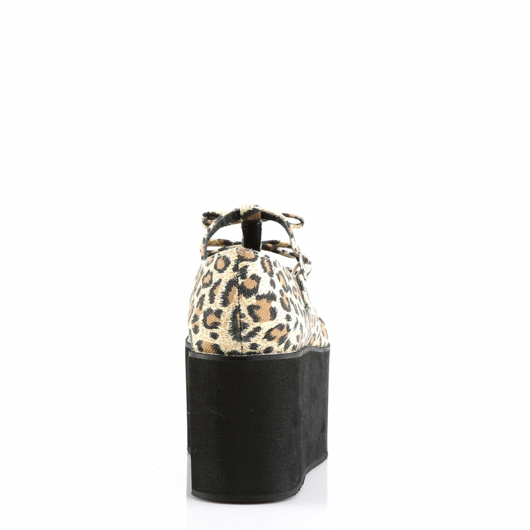 Demonia Punk & Goth CLICK-08 - Leopard Print Canvas 6 Demonia Punk & Goth CLICK-08 - Leopard Print Canvas