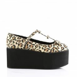 Demonia Punk & Goth CLICK-08 - Leopard Print Canvas 11 Demonia Punk & Goth CLICK-08 - Leopard Print Canvas