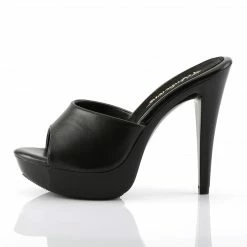Fabulicious COCKTAIL-501L - Blk Leather/Blk Party & Prom