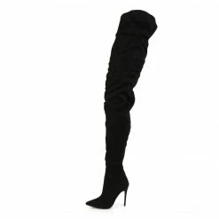 Pleaser COURTLY-4017 - Blk Faux Suede